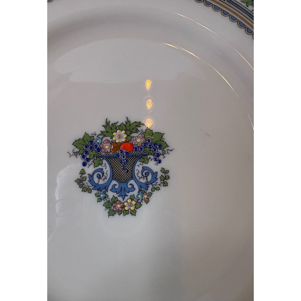 2 Lenox Autumn Presidential Collection Dinner Plates Fruit Basket 24K gold trim - Picture 3 of 7